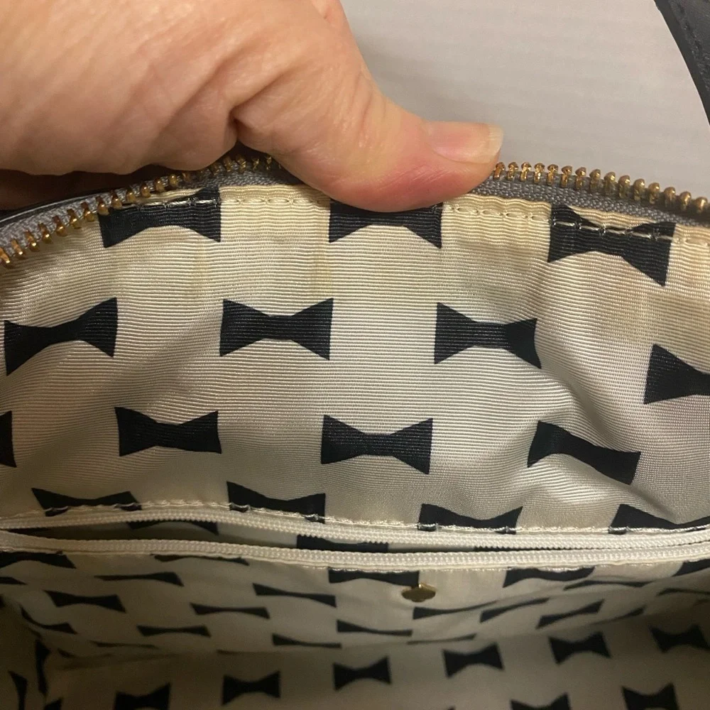 kate spade Gray and Black Sophisticated Leather Bedford Satchel
